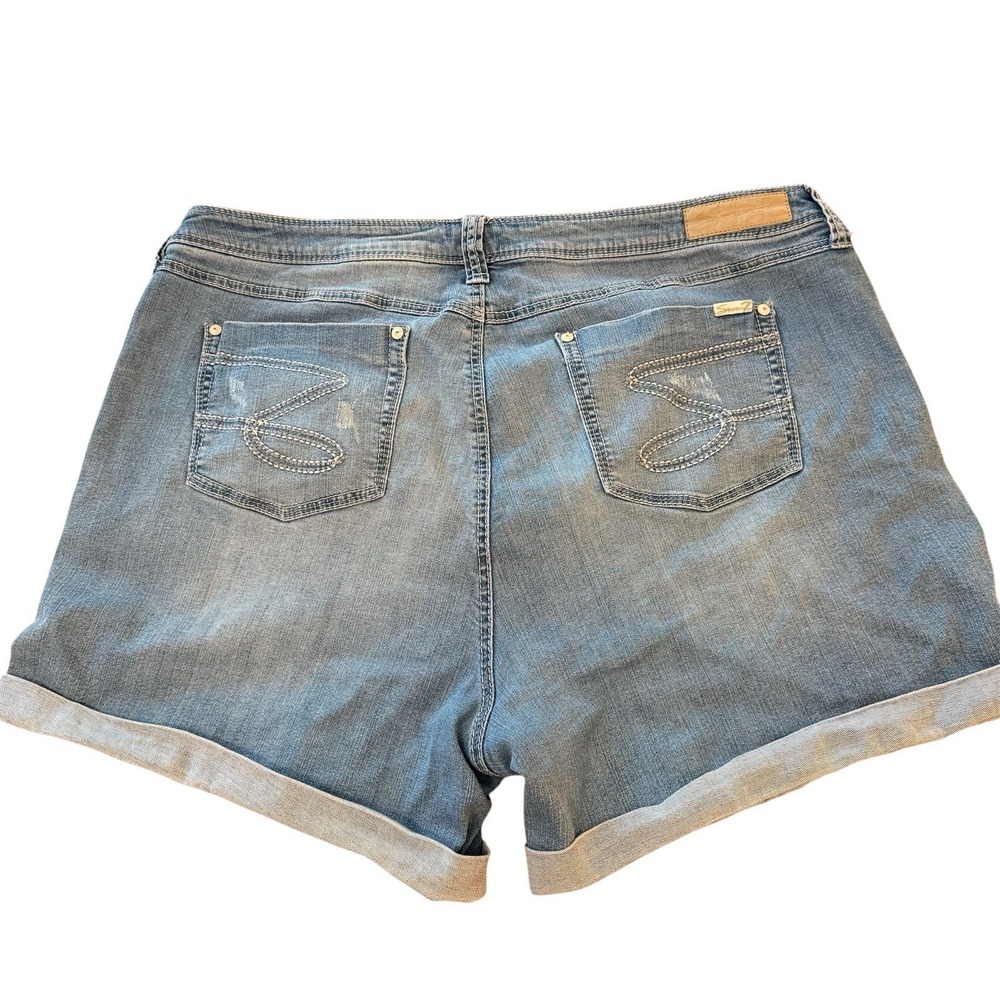 Seven7 Sexy Relaxed Coolly Distressed Jean Shorts Plus Size 24